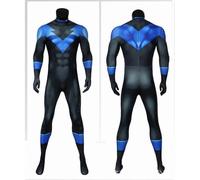 (XL,Batman bodysuit)Superhero Cosplay Bodysuit Inspired by Movie Characters Red Hood and Nightwing