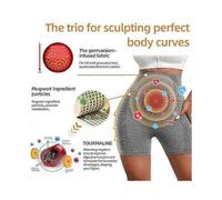 (XL, black) Micro-Vibration Massage Module Ice Silk lon Fiber Repair Shaping Shorts P20250110225