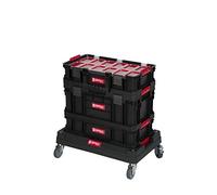 XL Chariot à outils, ensemble de mallette d’atelier de la série Q-Brick avec de nombreux accessoires ! Dimensions en cm : 53 x 38 x 98 cm ! Le tout-en-un mobile - Particuliers et professionnels