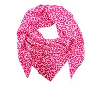 XL Écharpe triangulaire en tricot motif léopard printemps 100 % coton fabriqué en Italie mode écharpe triangulaire étole automne printemps foulard léopard, Mini Leo26 rose et blanc, 165 x 78 cm