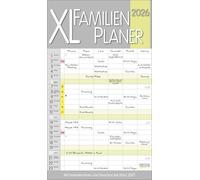 XL Familienplaner Pastell 2026: Familienkalender mit 6 breiten Spalten. Hochwertiger Familientimer mit Ferienterminen, extra Spalte, Vorschau bis März 2027 und nützlichen Zusatzinformationen.