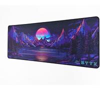 XL Gaming Design Mouse Pad,Non-slip Base-800 x 300 mm-Large Size-Improves Accuracy and Speed (Neonflux)