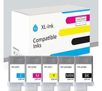 XL-Ink Compatible Canon PFI 107 (MBK/BK/C/M/Y) - Lot de 5 compatibles