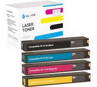 XL-Ink Compatible pour HP 913A 4 pièces (CMYK : HP L0R95AE, F6T77AE, F6T78AE, F6T79AE. Capacité : 4X 3000 pages)