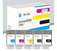 XL-Ink Lot de 5 Cartouches d'encre compatibles pour Canon PFI-102 / pfi102 (MBK/BK/C/M/Y)