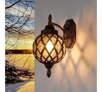 XL Lampe Murale Vintage KAIRO En Cuivre Antique IP44 Pour Jardin Maison