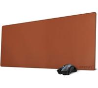 XL Mouse Pad,PU Leather,Waterproof Gaming Mouse Mat (Brown,90 x 40 cm)