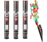 XL-Party-Popper rempli de banderoles et de confettis - 3 tubes