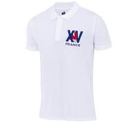 Xl - Polo - Ffr - Xv De France - Coton - Manches Courtes - Blanc Multicolore