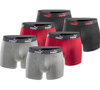 XL|PUMA Boxer Herren Boxershorts 6er-Pack Black Red 100003547-4250-020-6
