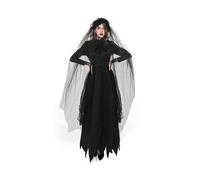 (XL,STYLE 2)Women's Zombie Bride Costume Ghost Bride Witch Vampire Costumes Vintage Gothic Dress Halloween Cosplay Outfits