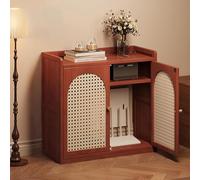 XL Superb Armoire de Rangement pour routeur WiFi avec étagères réglables, boîtier de Rangement pour routeur et Modem sur Pied, Design ajouré, pour la Maison et Le Bureau Reddish-Brown 59x25x67cm