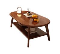 XL Superb Table Basse CarréE Double Couche 31,5/39,4 Pouces, Table Basse Moderne en Bois avec Coins Arrondis, Facile à Nettoyer, AdaptéE au Salon, à la Salle de RéCeption Walnut 18.9 * 39.4in