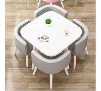 XL Superb Table Basse de conférence pour Entreprise Ensemble de Table à Manger Peu encombrant pour 4 Personnes pour Cuisine, Bureau, Salon, Salle de séjour Gray