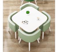 XL Superb Table Basse de conférence pour Entreprise Ensemble de Table à Manger Peu encombrant pour 4 Personnes pour Cuisine, Bureau, Salon, Salle de séjour Green