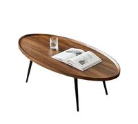 XL Superb Table Basse Ronde en Bois Massif Plaqué de 15,7/19,7/23,6 Pouces pour Salon, Table Basse Ovale Marron Foncé de 31,5/47,2 Pouces, AdaptéE au Salon Walnut Oval 31.5 * 21.7 * 15in