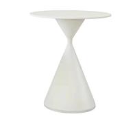 XL Superb Table Basse Ronde Moderne, Tables D'Appoint pour Salon, Petit Plateau en Bois Fin, Base en Acier, Aucune Installation Requise, Facile à Assortir White + White 19.7/22.8/15IN