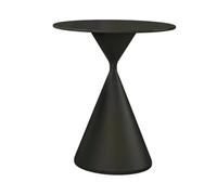 XL Superb Table Basse Ronde Moderne, Tables D'Appoint pour Salon, Petit Plateau en Bois Fin, Base en Acier, Aucune Installation Requise, Facile à Assortir Black + Black 19.7/22.8/15IN