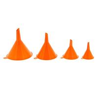 XL Tech 300604 Jeu de 4 Entonnoirs. Ø 50/75/100/120mm résistants aux huiles et hydrocarbures, orange|yellow|peach