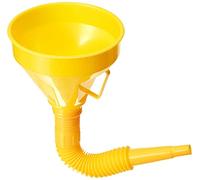 XL TECH 300607 Entonnoir à carburant avec filtre et extension flexible, jaune