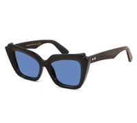 XLAB Femme NAXOS Lunettes de soleil Acétate Noir Bleu clair Cat Eye Polarisé