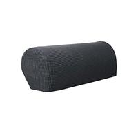 Xlabor Lot de 2 housses d'accoudoir réglables en élasthanne antidérapant pour chaise, canapé, fauteuil, canapé - Gris foncé - normal (2 pièces)