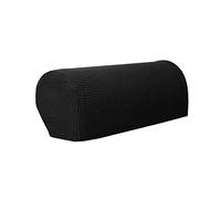 Xlabor Lot de 2 housses d'accoudoir réglables en élasthanne antidérapant pour chaise, canapé, fauteuil, canapé, noir, normal (2 pièces)