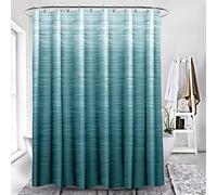 Xlabor Rideau de douche dégradé de couleurs - 240 x 200 cm - Imperméable - Anti-moisissure - Pour salle de bain - Turquoise - 240 x 200 cm