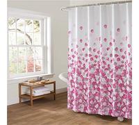 Xlabor Rideau de douche épais en tissu imperméable avec 12 anneaux de rideau de douche lavable 240 x 200 cm Rose 240 x 200 cm