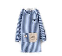 Xlabor Tablier avec manches étanche anti-huile en tissu Tablier de peinture avec poche Tablier de cuisine Tablier à cordon de tirage Tablier de cuisine, bleu, M