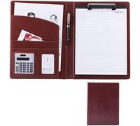 XLANDALYUEFA Chemise de conférence A4, Pochettes Pratiques, emplacements for Cartes, for Entrepreneur exécutif(Brown 1)