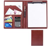XLANDALYUEFA Chemise de conférence A4, Pochettes Pratiques, emplacements for Cartes, for Entrepreneur exécutif(Brown 2)