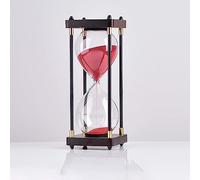 XLANDALYUEFA Sablier, Sablier en Verre 30, 45 et 60 Minutes for la Maison, Le Bureau ou Les études - Idée Cadeau Originale(Rood,30 Minutes)