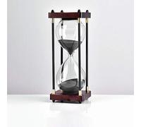 XLANDALYUEFA Sablier, Sablier en Verre 30, 45 et 60 Minutes for la Maison, Le Bureau ou Les études - Idée Cadeau Originale(Svart,30 Minutes)