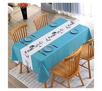 XLBH Décoration de la Maison Table de Table de Style Chinois PVC Nappe rectangulaire imperméable Oil d'oielle hâte Couverture Restaurant Table Basse Mat Mat Réussite
