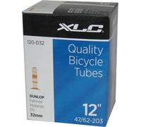 XLC 12 pouces chambre à air de vélo DV 32 mm Dunlop valve 12 1/2x2 1/4' (47/62-203), noir