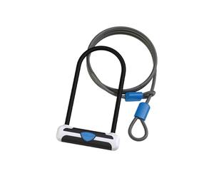 XLC - 2502330400 - antivol en U - Multicolore (noir/gris/bleu) - 115 x 230 mm