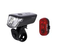 XLC 30-LUX Kit D'Éclairage À Piles Pour Vélo Avec Lumière Avant Et Arrière