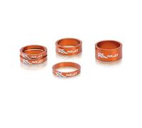 XLC, Adulte Mixte, Lenkkopferweiterung A-Head Spacer-Set AS-A02 3x5/1x10/1x15 mm 1 1/8 Zoll, Arancione