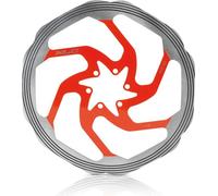 XLC BR-X58 Disque de frein, Ø 180/1,8 mm, 6 trous, anneau de friction CNC, 162 g, argent/rouge
