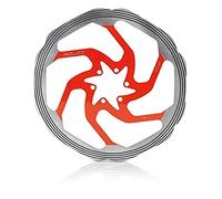 XLC Bremsscheibe Br-x58 CNC Reibring Pieces de Velo Mixte, Multicolore-Argenté/Rouge, Durchmesser 203 mm