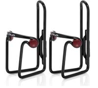 XLC Cage bidon alu BC-A02 (Couleur: Noir Matte) Porte-Bouteille métal pour vélo Support bidon (Lot de 2)