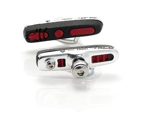 XLC Cartridge Road Bremsschuhe BS-R04ABS 4er Set, 55 mm silb/SZ/Rot