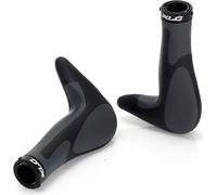 XLC GR-G16 Poignées Hitch, 1x serrage, barends intégrés, Ø 22 mm, noir/gris (1 paire)