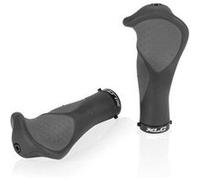 XLC Poignées ergonomiques GR-S22 – Gel 135/92 mm Noir/Gris