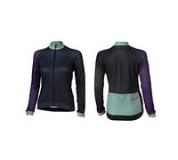 XLC Maillot de Course à Manches Longues pour Femme L Bleu foncé/Blanc/Rouge.