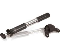 XLC Mini-pompe MTBPolyuréthaneM02 7 bar noir/argent, 220mm tête double en alu