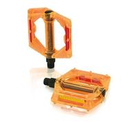 XLC Pedale Plattform Pieces de Velo Mixte, Orange Transparent, 20x10x4cm