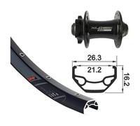 XLC Roue avant FW-A07 27,5" Disc 6 trous noir
