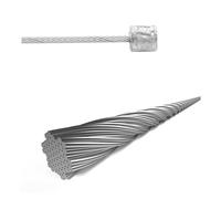 XLC SH-X17 Câble Shift 2250mmSingle Mamelon (4x4mm), Fits Campagnolo/SRAM/Shimano etc. 49 Fils